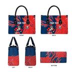 Personalized Newcastle Knights Leather Bag Dynamic Lightning Mascot Rugby Australia