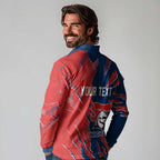 Personalized Newcastle Knights Long Sleeve Polo Shirt Dynamic Lightning Mascot Rugby Australia