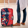 Personalized Newcastle Knights Luggage Cover Dynamic Lightning Mascot Rugby Australia