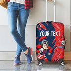 Personalized Newcastle Knights Luggage Cover Dynamic Lightning Mascot Rugby Australia