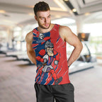Personalized Newcastle Knights Men Tank Top Dynamic Lightning Mascot Rugby Australia