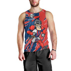 Personalized Newcastle Knights Men Tank Top Dynamic Lightning Mascot Rugby Australia