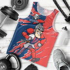 Personalized Newcastle Knights Men Tank Top Dynamic Lightning Mascot Rugby Australia