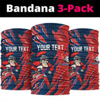 Personalized Newcastle Knights Neck Gaiter Dynamic Lightning Mascot Rugby Australia