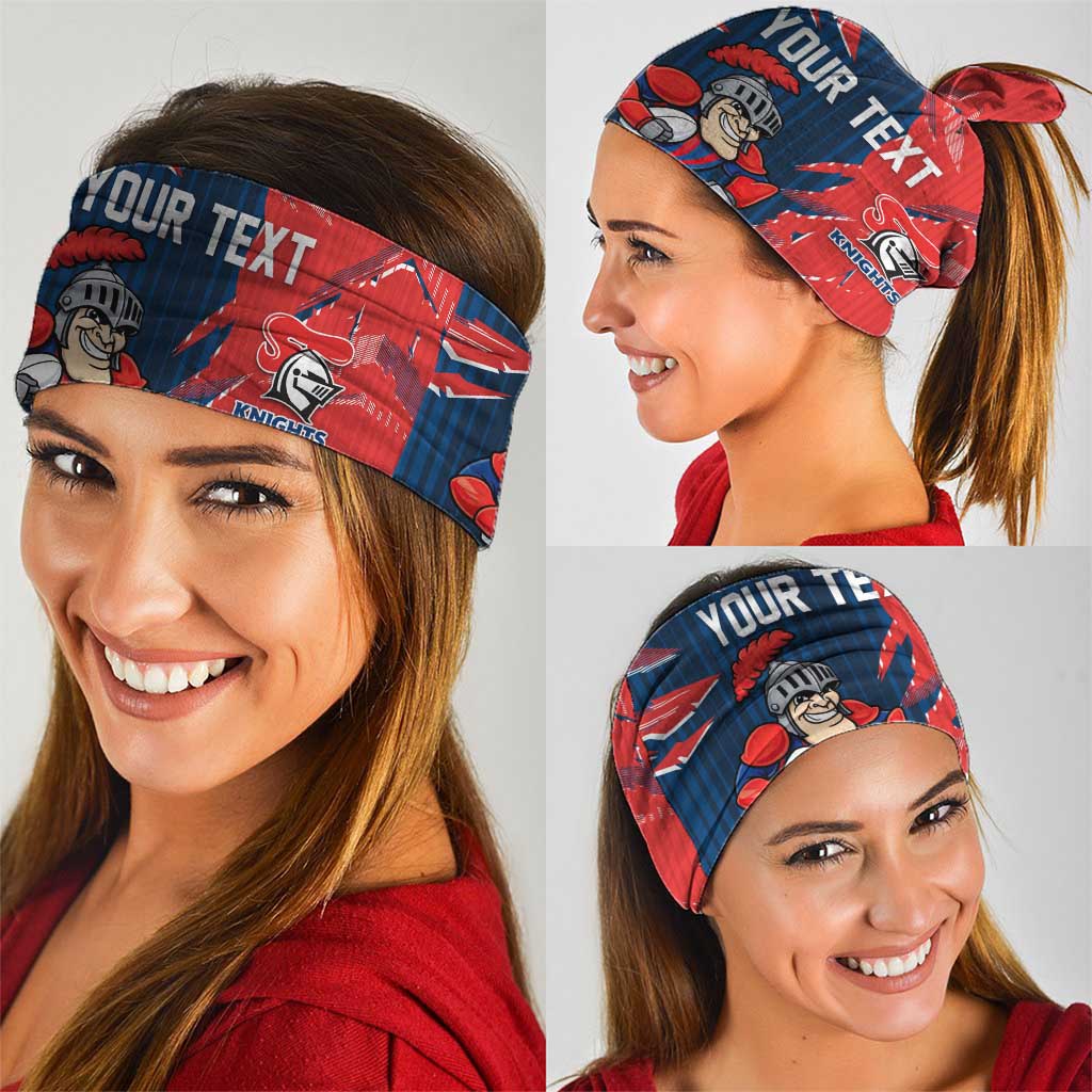 Personalized Newcastle Knights Neck Gaiter Dynamic Lightning Mascot Rugby Australia
