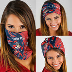 Personalized Newcastle Knights Neck Gaiter Dynamic Lightning Mascot Rugby Australia