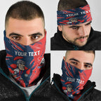 Personalized Newcastle Knights Neck Gaiter Dynamic Lightning Mascot Rugby Australia