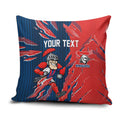 Personalized Newcastle Knights Pillow Cover Dynamic Lightning Mascot Rugby Australia