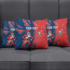 Personalized Newcastle Knights Pillow Cover Dynamic Lightning Mascot Rugby Australia