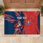 Personalized Newcastle Knights Rubber Doormat Dynamic Lightning Mascot Rugby Australia