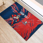 Personalized Newcastle Knights Rubber Doormat Dynamic Lightning Mascot Rugby Australia