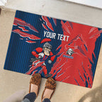 Personalized Newcastle Knights Rubber Doormat Dynamic Lightning Mascot Rugby Australia