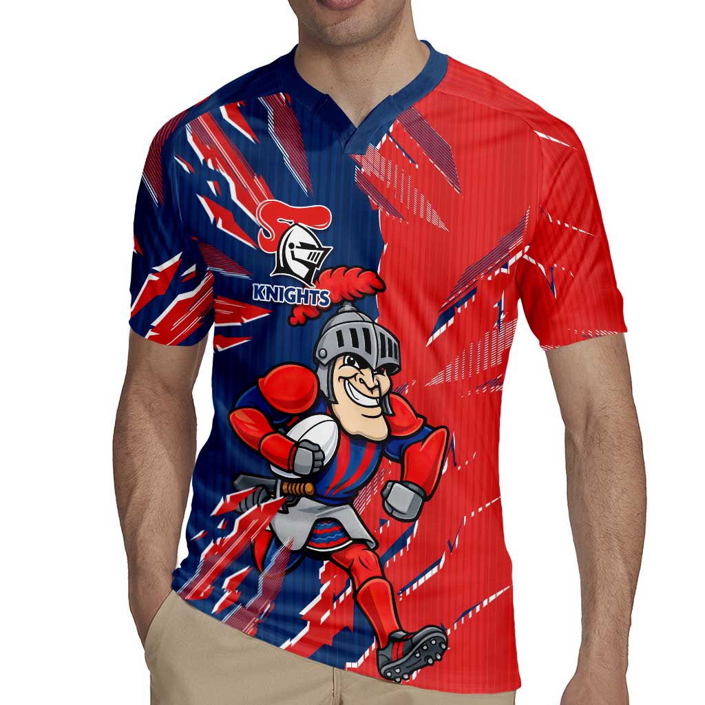 Personalized Newcastle Knights Rugby Jersey Dynamic Lightning Mascot Rugby Australia