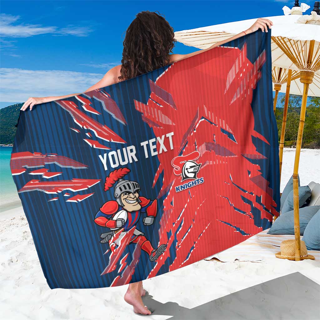 Personalized Newcastle Knights Sarong Dynamic Lightning Mascot Rugby Australia