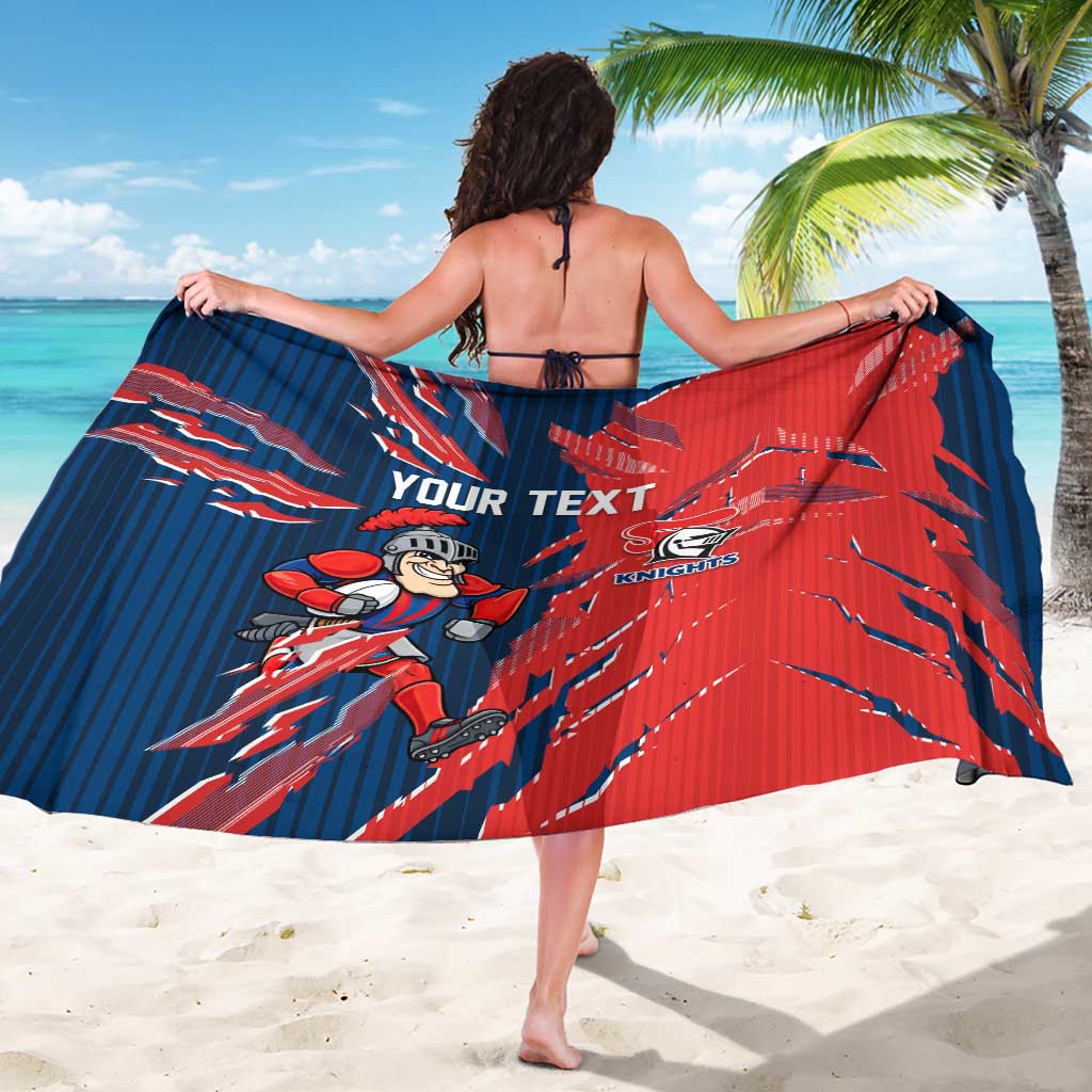 Personalized Newcastle Knights Sarong Dynamic Lightning Mascot Rugby Australia