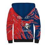 Personalized Newcastle Knights Sherpa Hoodie Dynamic Lightning Mascot Rugby Australia