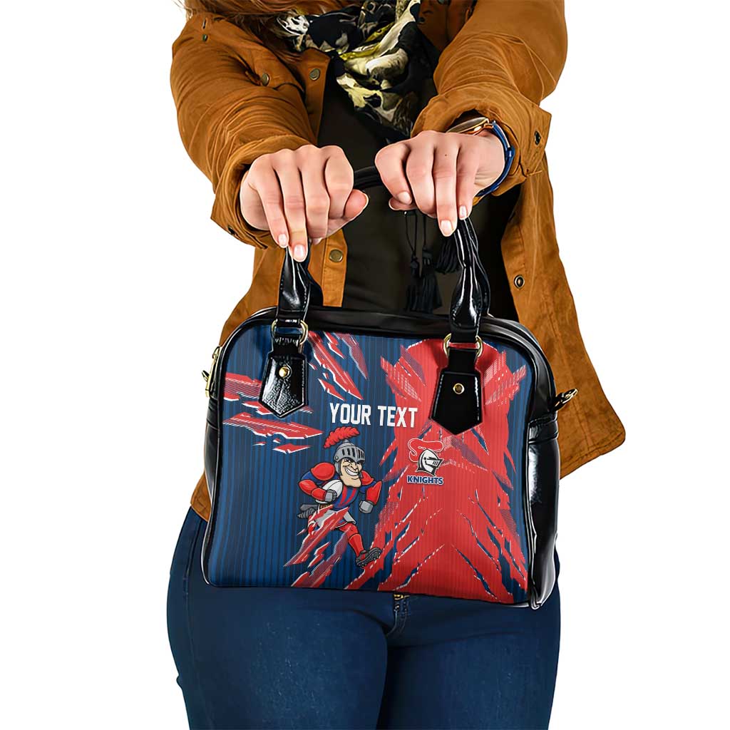 Personalized Newcastle Knights Shoulder Handbag Dynamic Lightning Mascot Rugby Australia