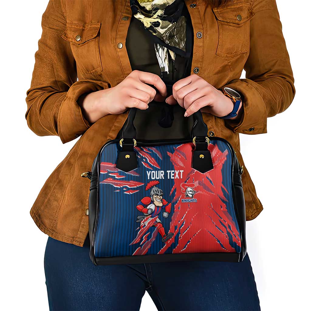 Personalized Newcastle Knights Shoulder Handbag Dynamic Lightning Mascot Rugby Australia