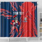 Personalized Newcastle Knights Shower Curtain Dynamic Lightning Mascot Rugby Australia