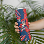 Personalized Newcastle Knights Skinny Tumbler Dynamic Lightning Mascot Rugby Australia