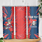 Personalized Newcastle Knights Skinny Tumbler Dynamic Lightning Mascot Rugby Australia