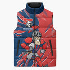 Personalized Newcastle Knights Sleeveless Puffer Jacket Dynamic Lightning Mascot Rugby Australia