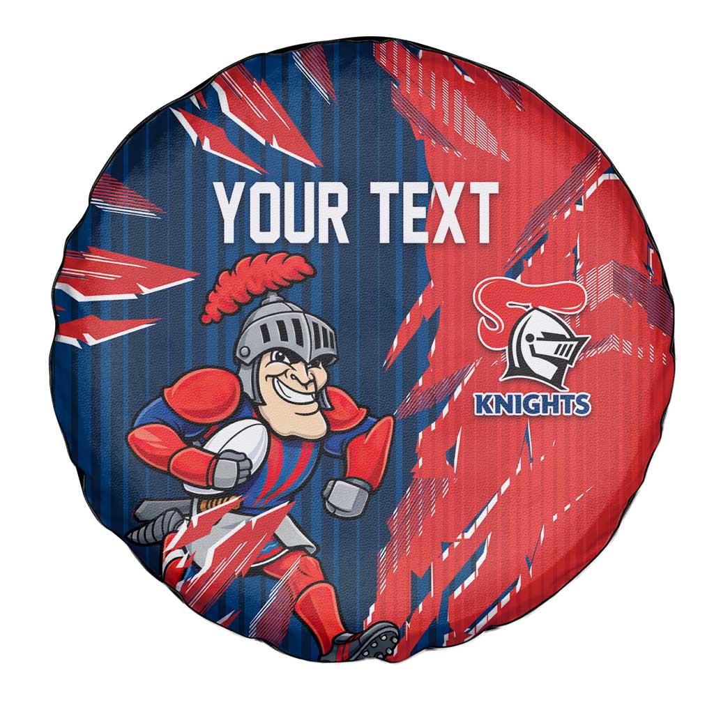 Personalized Newcastle Knights Spare Tire Cover Dynamic Lightning Mascot Rugby Australia