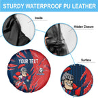 Personalized Newcastle Knights Spare Tire Cover Dynamic Lightning Mascot Rugby Australia
