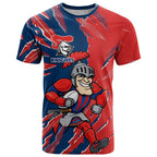 Personalized Newcastle Knights T Shirt Dynamic Lightning Mascot Rugby Australia