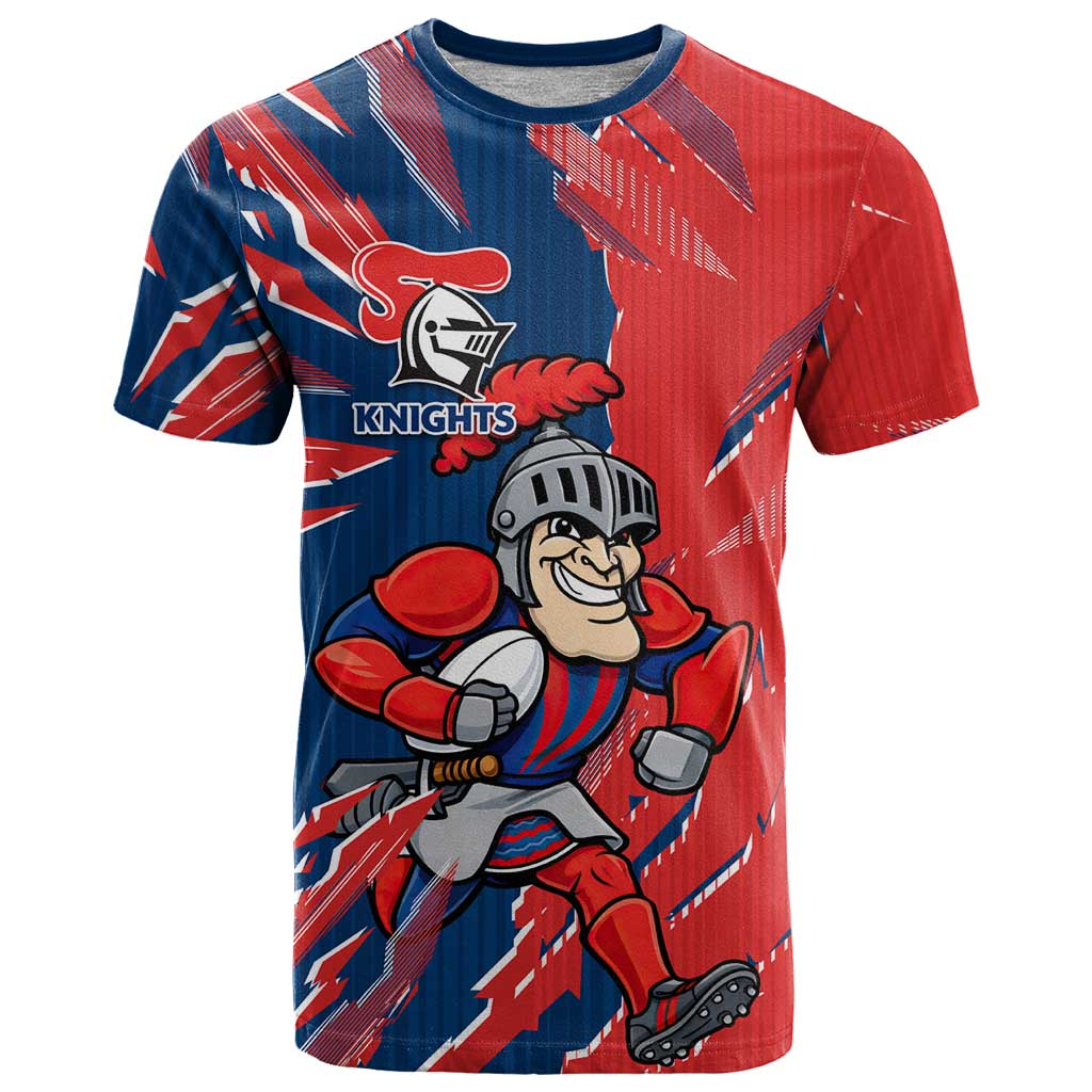Personalized Newcastle Knights T Shirt Dynamic Lightning Mascot Rugby Australia