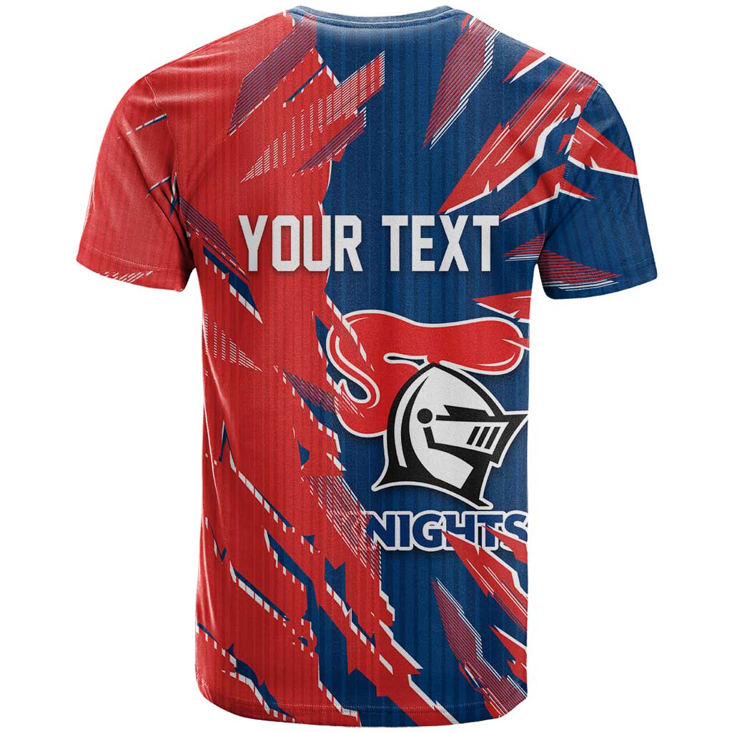Personalized Newcastle Knights T Shirt Dynamic Lightning Mascot Rugby Australia
