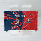 Personalized Newcastle Knights Tablecloth Dynamic Lightning Mascot Rugby Australia