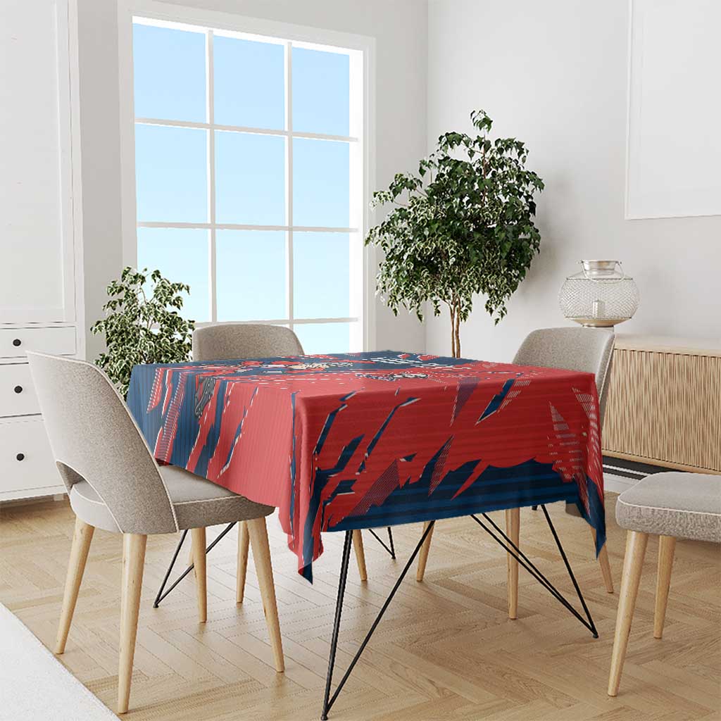 Personalized Newcastle Knights Tablecloth Dynamic Lightning Mascot Rugby Australia