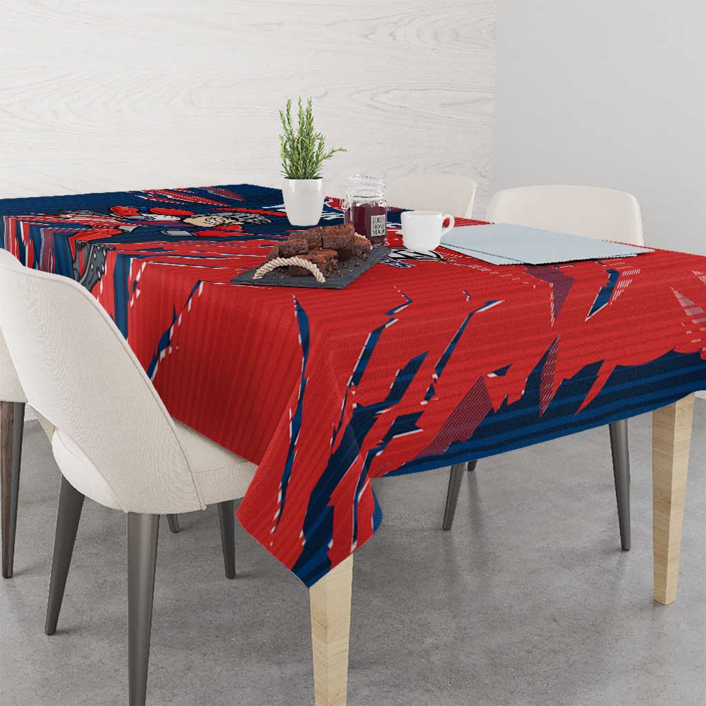 Personalized Newcastle Knights Tablecloth Dynamic Lightning Mascot Rugby Australia
