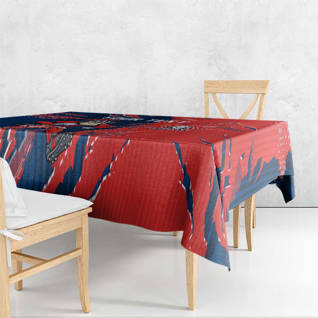 Personalized Newcastle Knights Tablecloth Dynamic Lightning Mascot Rugby Australia