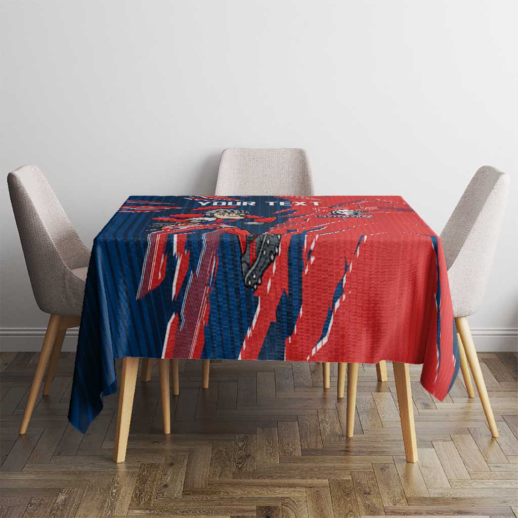 Personalized Newcastle Knights Tablecloth Dynamic Lightning Mascot Rugby Australia