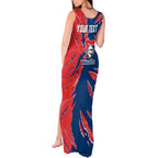 Personalized Newcastle Knights Tank Maxi Dress Dynamic Lightning Mascot Rugby Australia