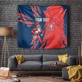 Personalized Newcastle Knights Tapestry Dynamic Lightning Mascot Rugby Australia