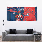Personalized Newcastle Knights Tapestry Dynamic Lightning Mascot Rugby Australia