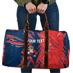Personalized Newcastle Knights Travel Bag Dynamic Lightning Mascot Rugby Australia