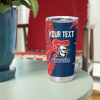 Personalized Newcastle Knights Tumbler Cup Dynamic Lightning Mascot Rugby Australia