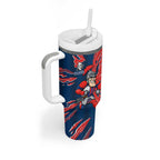 Personalized Newcastle Knights Tumbler With Handle Dynamic Lightning Mascot Rugby Australia