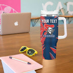 Personalized Newcastle Knights Tumbler With Handle Dynamic Lightning Mascot Rugby Australia