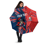 Personalized Newcastle Knights Umbrella Dynamic Lightning Mascot Rugby Australia