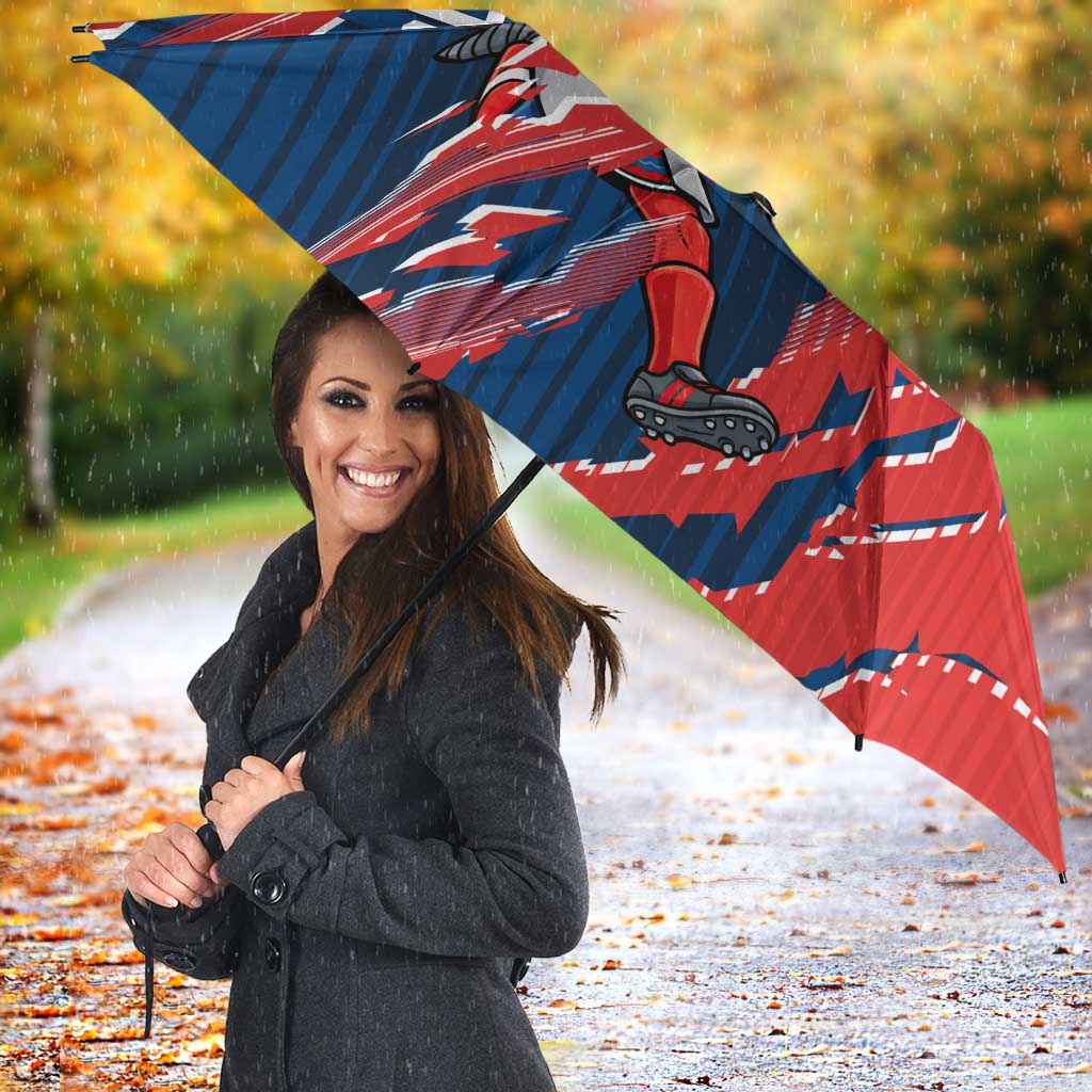 Personalized Newcastle Knights Umbrella Dynamic Lightning Mascot Rugby Australia