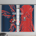 Personalized Newcastle Knights Window Curtain Dynamic Lightning Mascot Rugby Australia