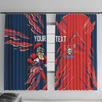 Personalized Newcastle Knights Window Curtain Dynamic Lightning Mascot Rugby Australia