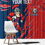 Personalized Newcastle Knights Window Curtain Dynamic Lightning Mascot Rugby Australia