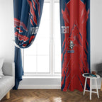 Personalized Newcastle Knights Window Curtain Dynamic Lightning Mascot Rugby Australia