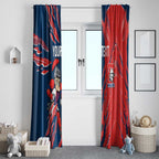 Personalized Newcastle Knights Window Curtain Dynamic Lightning Mascot Rugby Australia